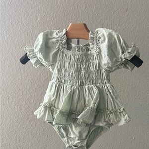Charming Green Kids Dress